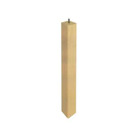 Pied de table Basse Carré Fixe HÃªtre Brut Blanc - Beige - Naturels 36 Cm