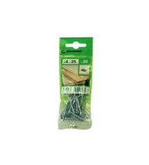Lot de 30 Vis Acier Tête Fraisée Standers Diam.4 Mm X L.25 Mm