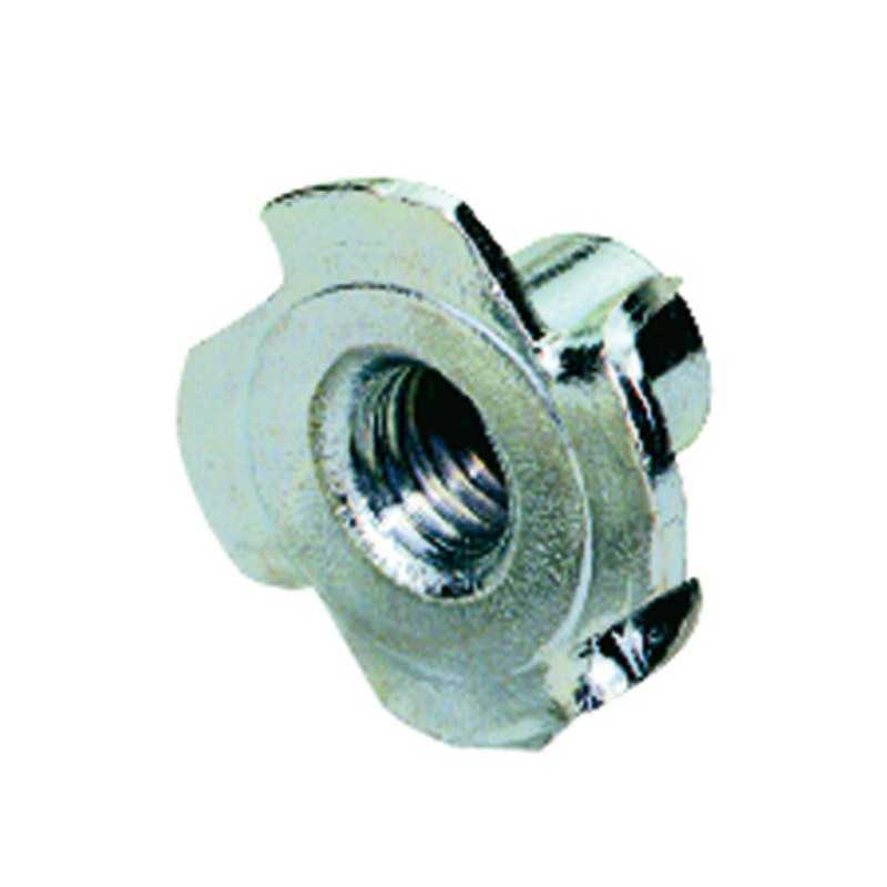 Lot de 8 écrous à Enfoncer Acier Chromé Hettich L.22 Mm