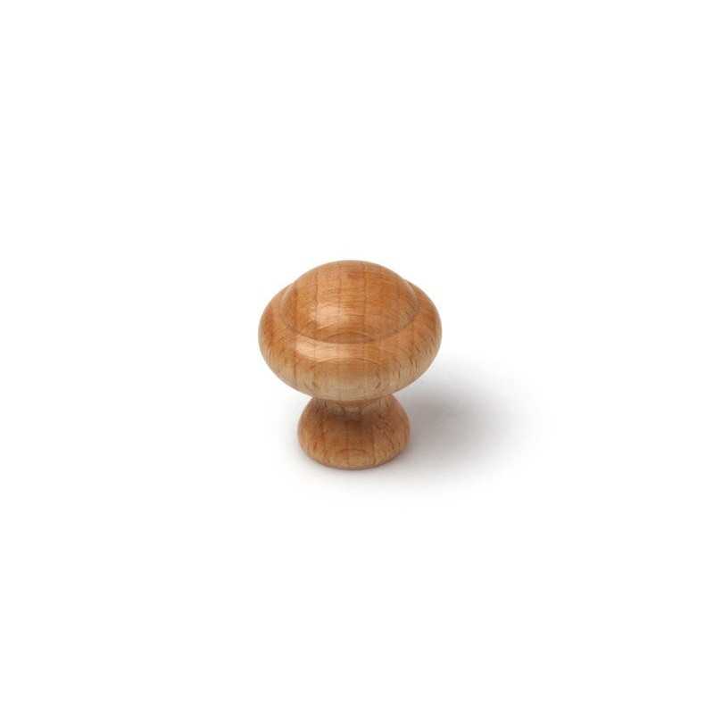 Lot de 6 Boutons De Meuble Rond Bois Verni H.32 X L.30 X P.30 Mm