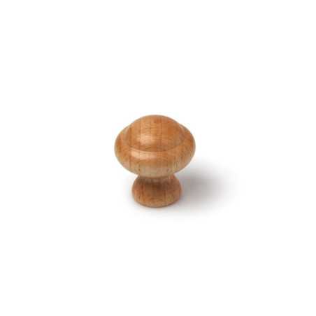Lot de 6 Boutons De Meuble Rond Bois Verni H.32 X L.30 X P.30 Mm