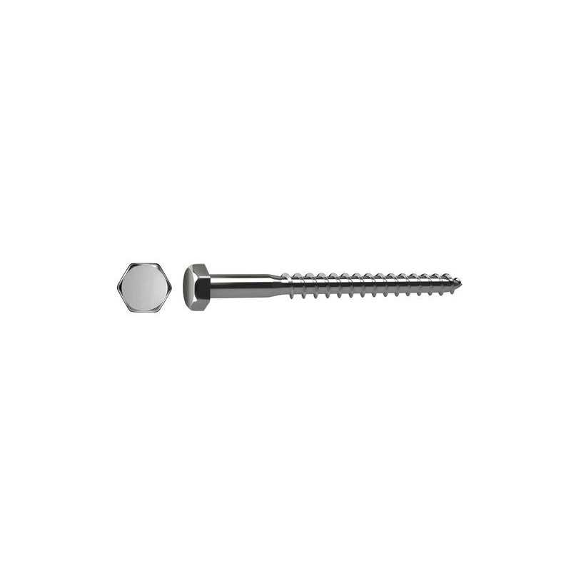 Lot de 25 vis acier tête 6 pansDiam.5 Mm X L.30 Mm