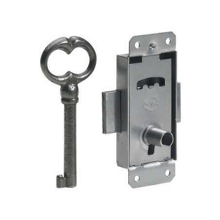 Serrure de meuble fer en applique Hettich 25 Mm réversible