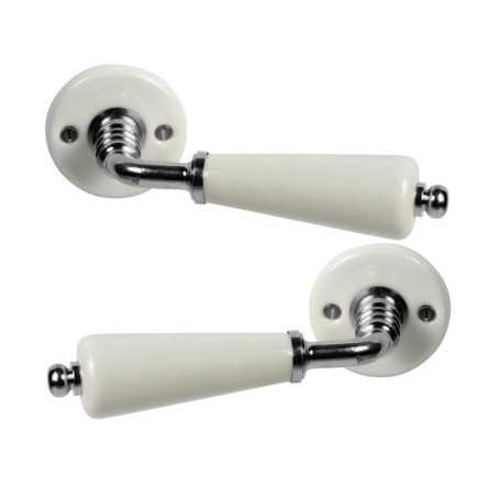 2 PoignÃ©es Sur Rosace Porcelaine Inspire Porcelaine De Limoges NickelÃ© Mat Sans