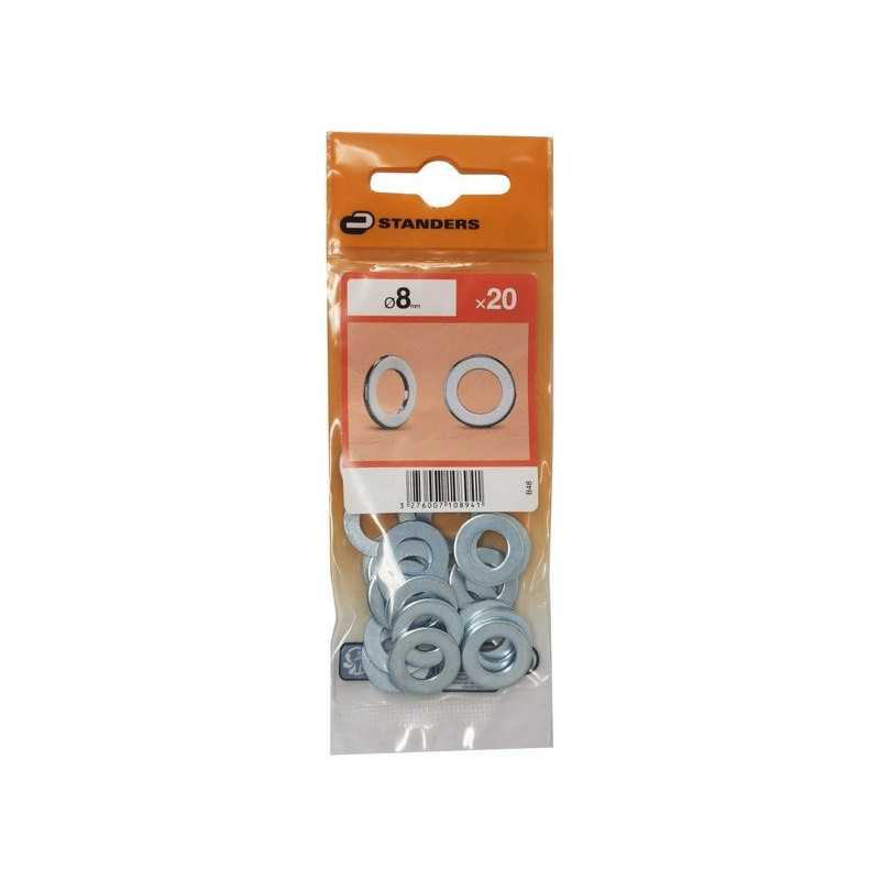 Rondelles Acier Carbone Zingué Diam.8.4 Mm Standers