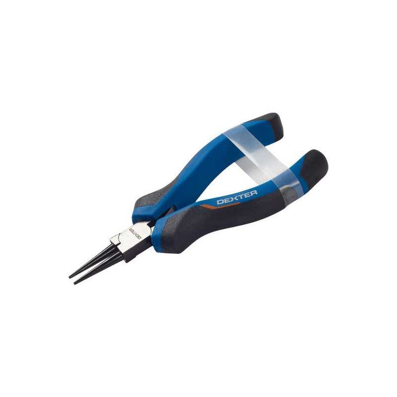 Mini-Pince à Bec Rond Sans Protection électrique Dexter 856513 80 Mm