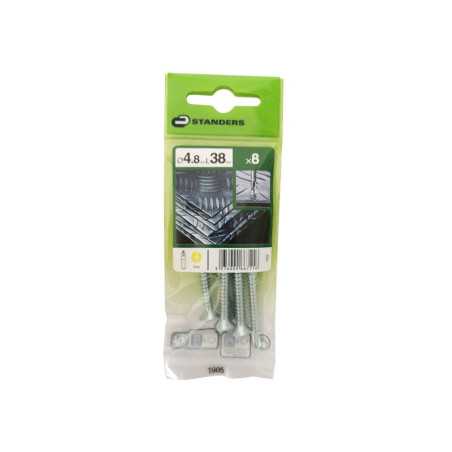 Lot de 8 Vis autoperceuse Acier Tête Fraisée Phillips Standers X L.38 Mm