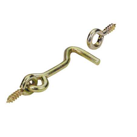 Lot de 2 Crochets De Contrevent Acier Hettich L.102 X L.23 Mm