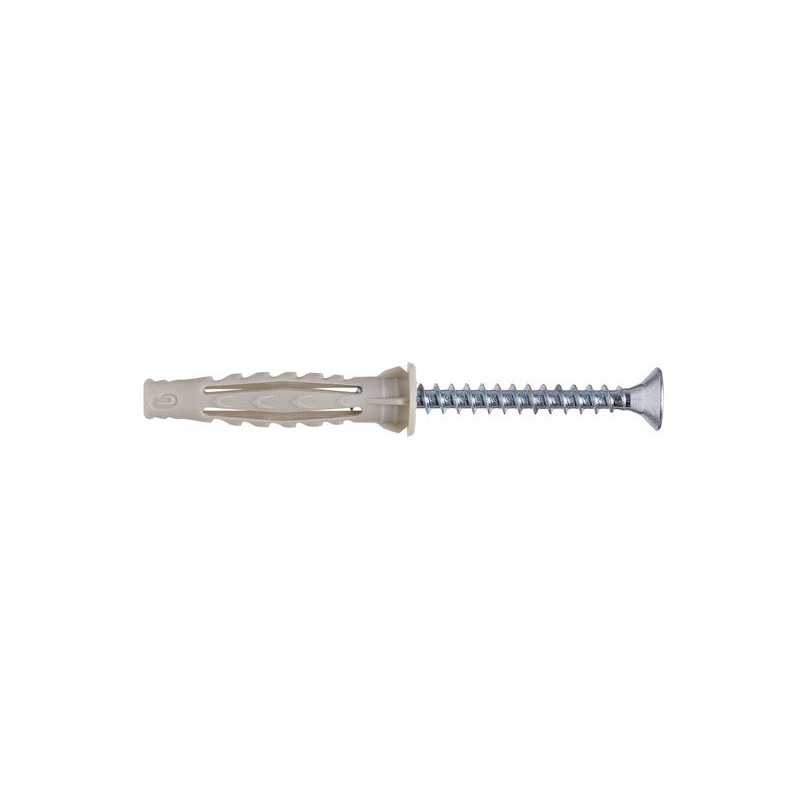 Lot de 10 Chevilles Et Vis à Expansion Standers Diam.6 Mm X L.40 Mm