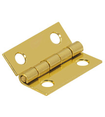 Lot de 2 Charnières Universelles Laiton Pour Meuble L.38 X L.32 Mm