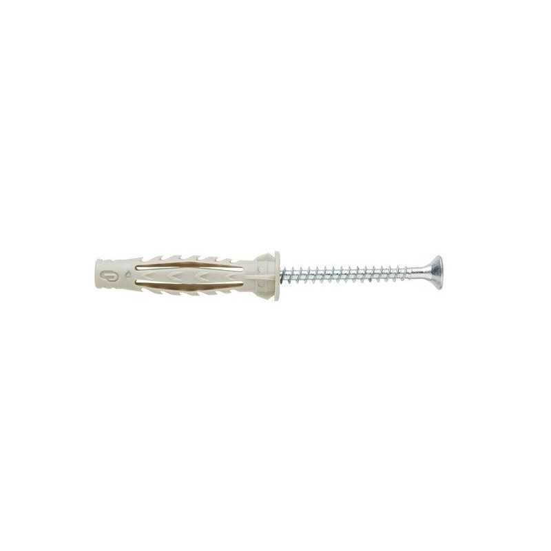Lot de 100 Chevilles Et Vis à Expansion Standers Diam.10 X L.60 Mm