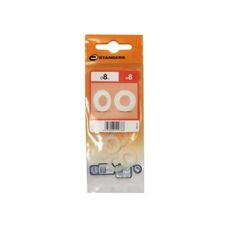Lot de 8 Rondelles Nylon Brut Diam.8.3 Mm Standers