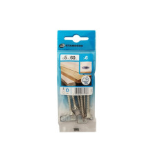 Lot de 6 Vis Inox Tête Fraisée Standers Diam.5 Mm X L.60 Mm
