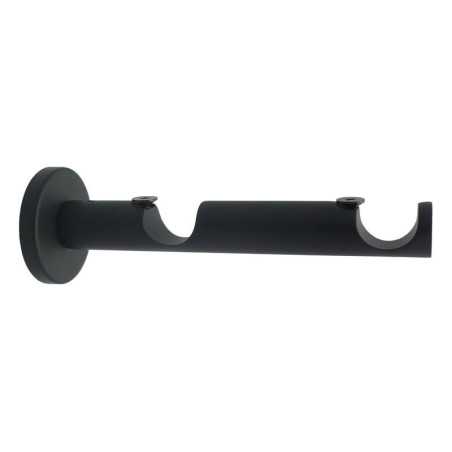 Lot de 2 supports Doubles 20 Mm Noir Mat Inspire