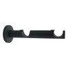 Lot de 2 supports Doubles 20 Mm Noir Mat Inspire