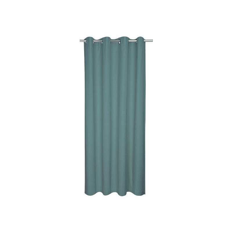 Rideau tamisant coton biologique Leya bleu l.140 x H.280 cm -  - meilleure qualité