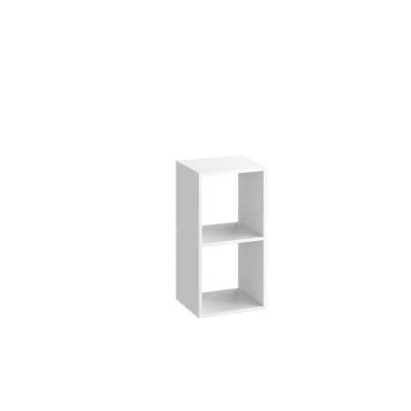 Etagère cube décoratif 2 cases blanc H.70.5 X L.36 X P.31 Cm