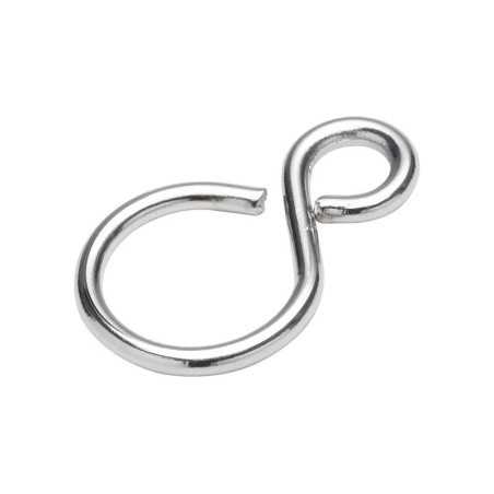 Lot de 4 Esses Inégales Ouvertes Laiton Chromé Standers L.25.5 X L.9.5 X Ep.2Mm