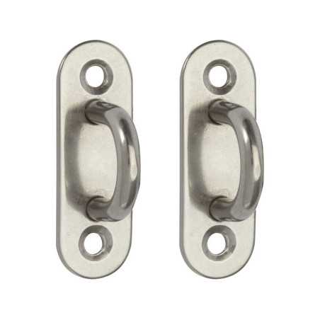 Lot de 2 platines à oeil inox Diam.6