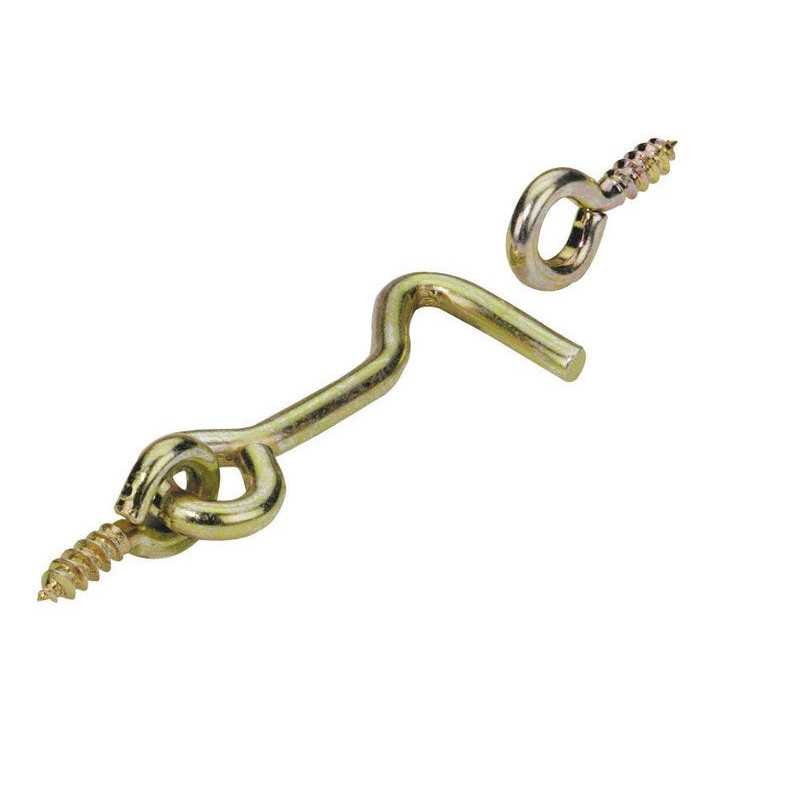 Lot de 4 Crochets De Contrevent Acier Hettich L.37 X L.16 Mm