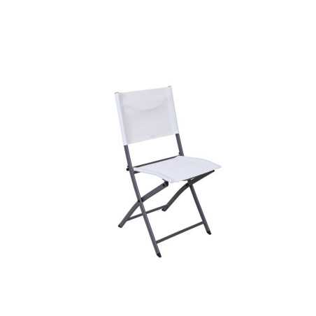 Chaise de jardin NATERIAL EMYS en acier blanc