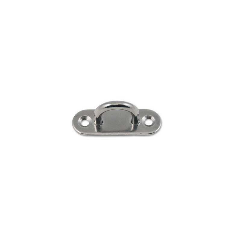 Lot de 2 Platines Avec Anneau Inox L.80 X L.35 Mm