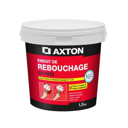 Enduit de rebouchage en pâte AXTON 1.5 kg