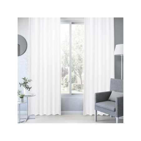 Rideau tamisant en coton biologique Leya blanc l.140 x H.280 cm -  - meilleure qualité