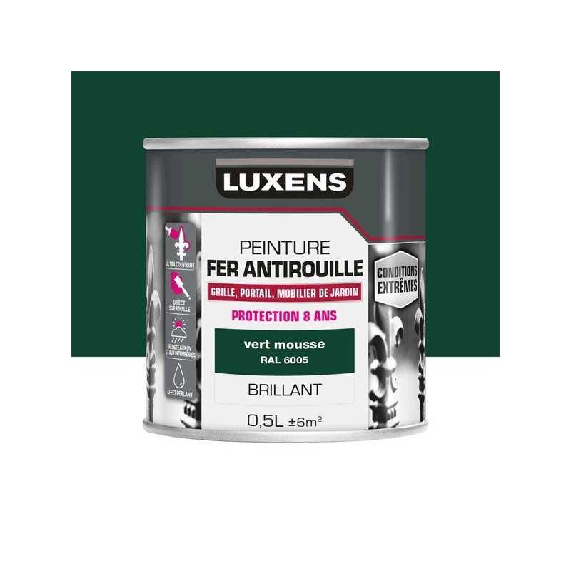 Peinture Fer Extérieur Luxens Vert Mousse Glossy 0.5 L | Sanifer