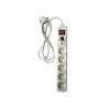 Multiprise Parafoudre 5 Prises H05Vv-F Lexman 3680 W Blanche