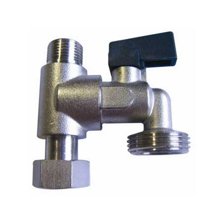 Té de repiquage avec robinet de machine à laver 1-4 de tour male-Femelle 12X17Mm