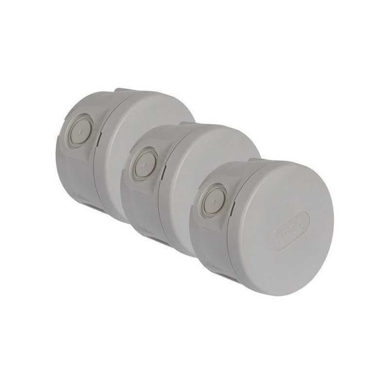 Lot de 3 boîtes de dérivation étanche en saille dEBFLEX 3 entrées