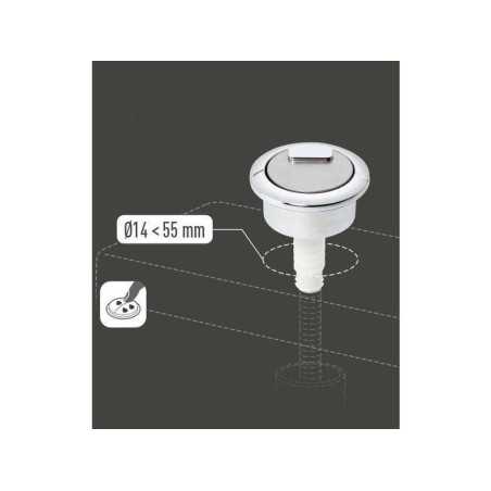 Bouton soupape chrome à double poussoir