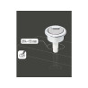 Bouton soupape chrome à double poussoir