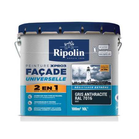 PEINTURE XPRO3 FACADE GRIS 10L -70%*
