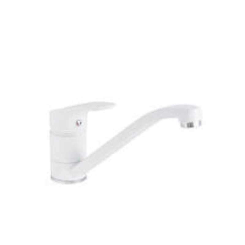 Robinet mitigeur de cuisine blanc DELINIA Hugo -  - meilleure qualité