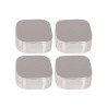 Jeu de 4 fixations miroirs coins ronds chromés -  - meilleure qualité