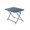 Table de jardin NATERIAL Emys rectangulaire gris anthracite 2 personnes