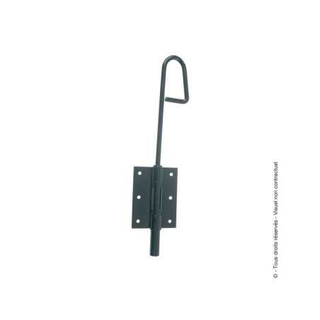 Verrou baïonnette acier prépeint H.400 X L.60 X P.20 Mm
