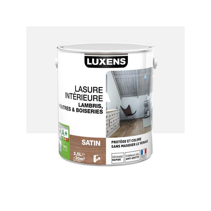 Lasure IntÃ©rieure Poutre Et Lambris 2.5 L Luxens