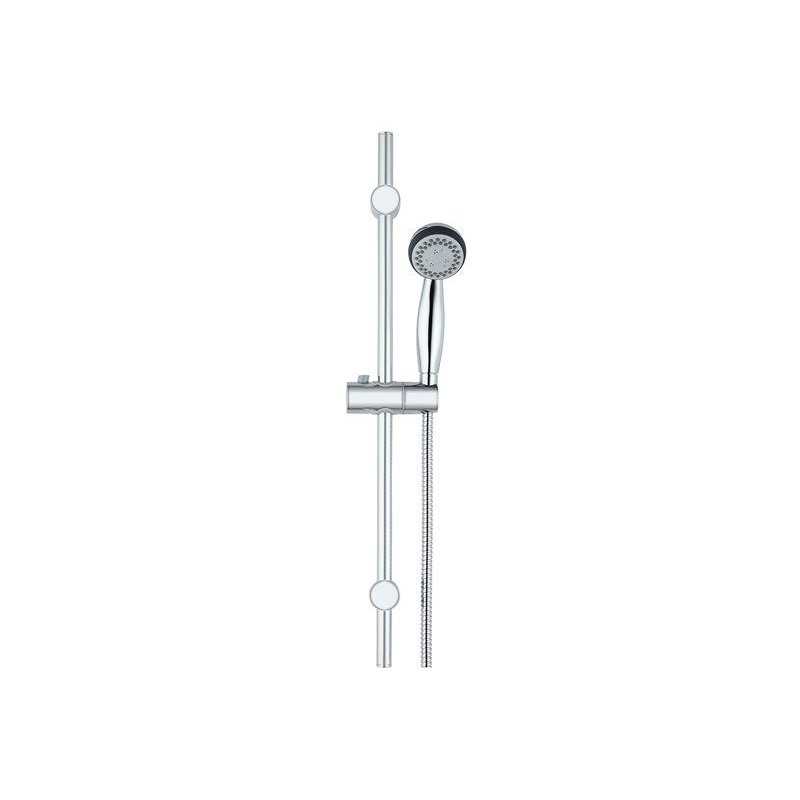 Pommeau De Douche Classique - Laiton Chromé, Effet Pluie, Avec Corde, Raccord G1/2