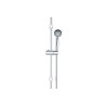 Pommeau de douche 3 jets flexible et barre SENSEA chromé