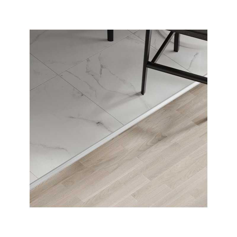 Barre de seuil adhésive ou à visser métal 830x40mm Mat Métallique