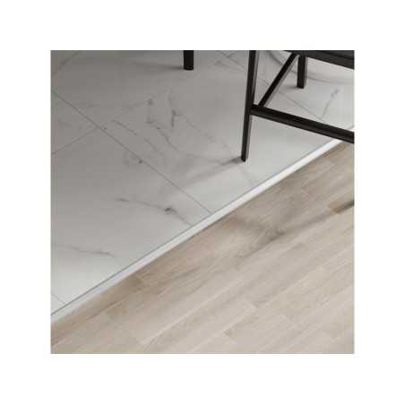 Barre de seuil adhésive ou à visser métal 830x40mm Mat Métallique