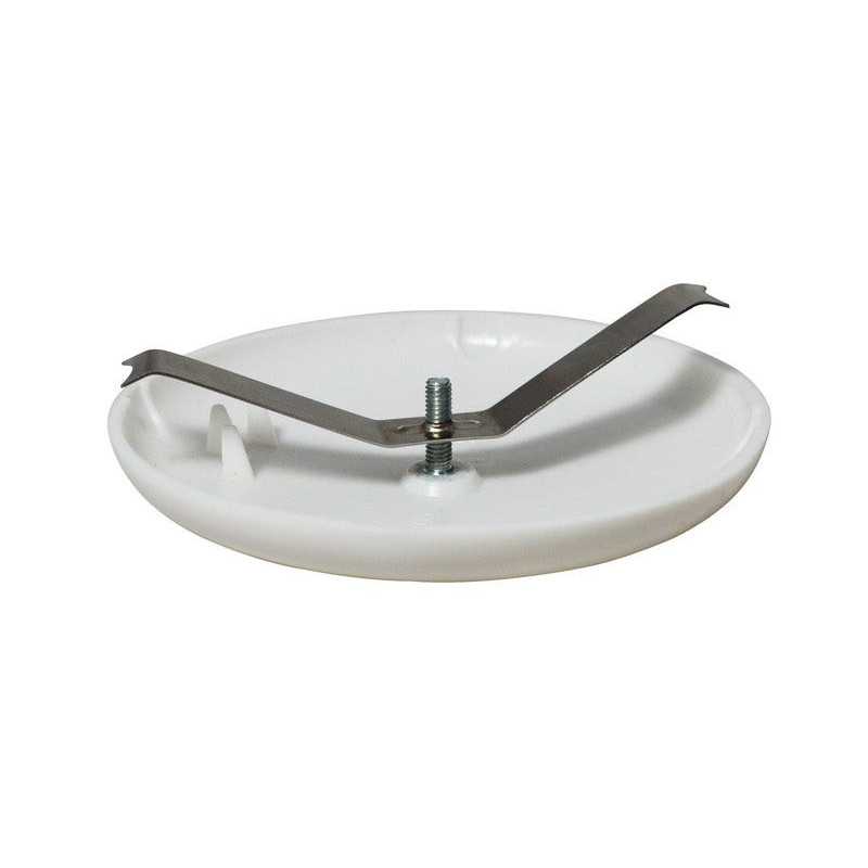 Rosace cache-fil en plastique blanc