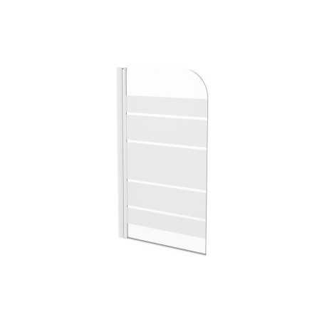 Pare-baignoire pivotant sérigraphié blanc  H.130 X L.76cm -  - meilleure qualité