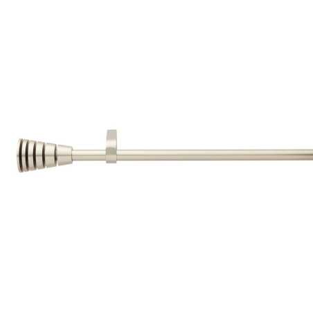 Kit de tringle à rideau Comete pomo Diam. 16-19 mm Acier mat 160 à 300 cm