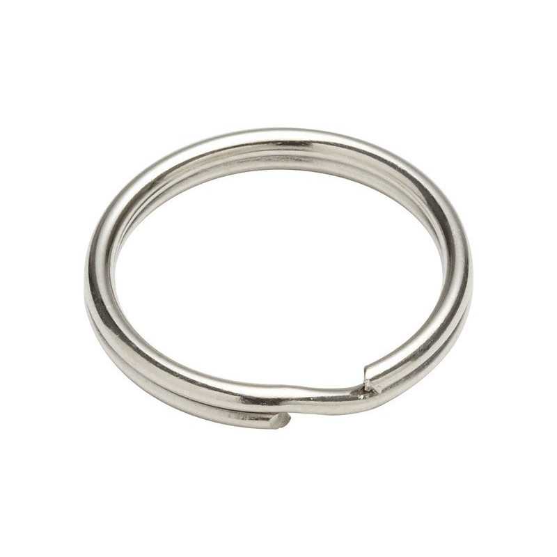 Lot de 4 Anneaux Brisés Acier Nickelé Standers L.25.6 X L.25.6 X Ep.1.8 Mm