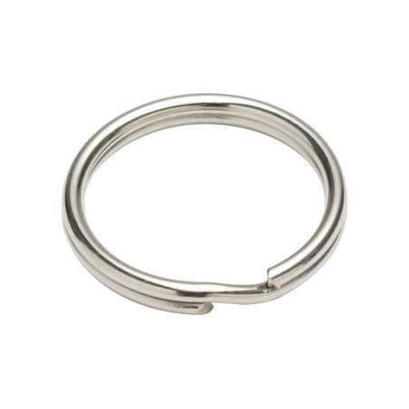 Lot de 4 Anneaux Brisés Acier Nickelé Standers L.25.6 X L.25.6 X Ep.1.8 Mm