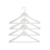 Lot de 4 Lot de 4 cintres SPACEO bois et acier blanc H.23 x l.44.5 x P.4.8 cm